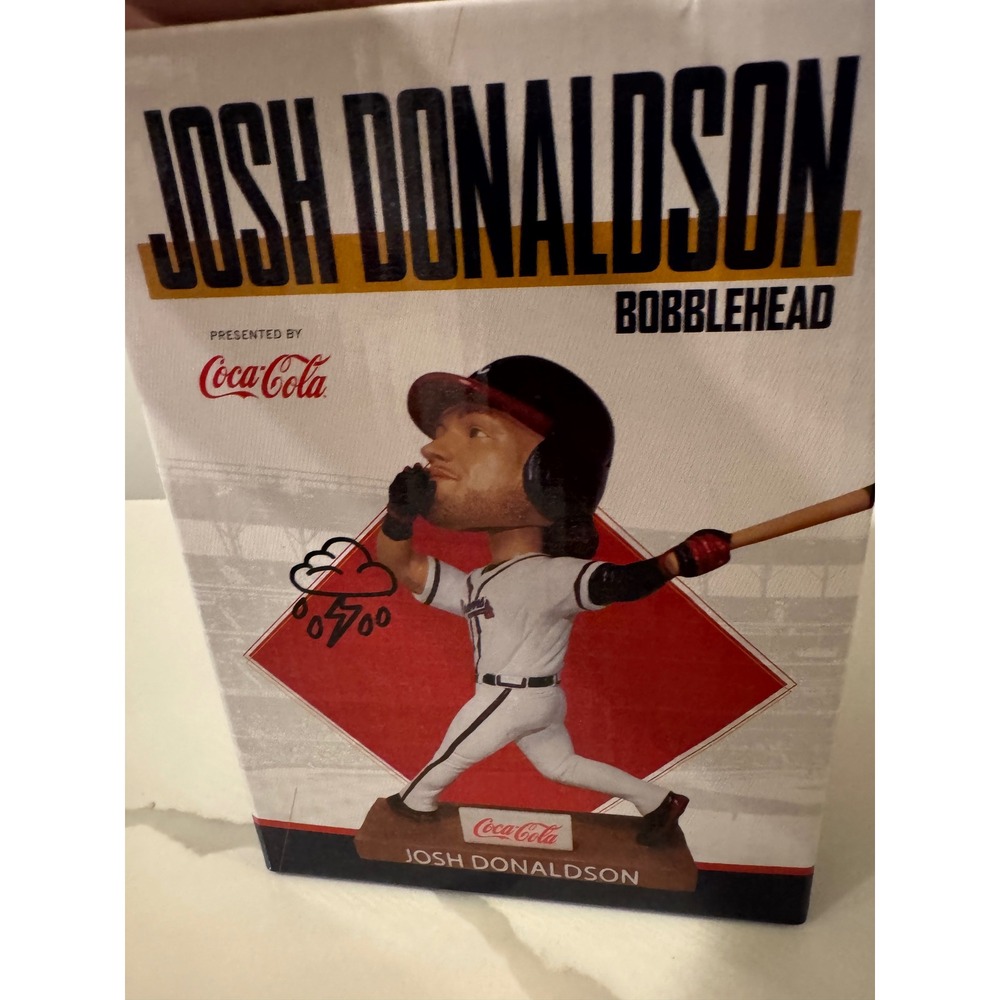 Atlanta Braves Josh Donaldson Bobblehead Coca-Cola Bringer of Rain SGA MLB‎ 2019 - Picture 3 of 4